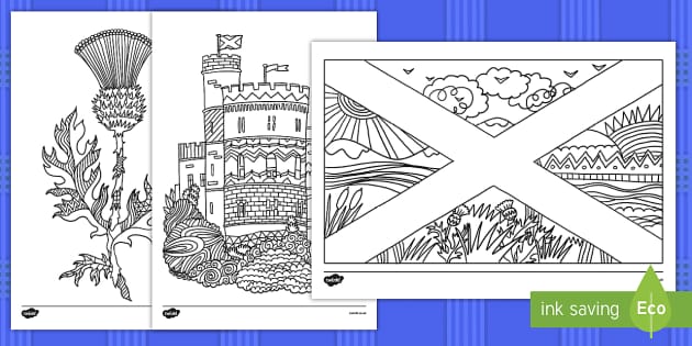 Scotland mindfulness coloring sheets teacher