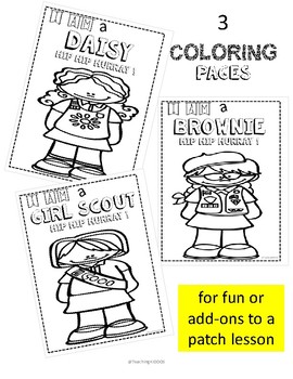 Freebie girl scout coloring pages by teaching kiddos with mandy tpt