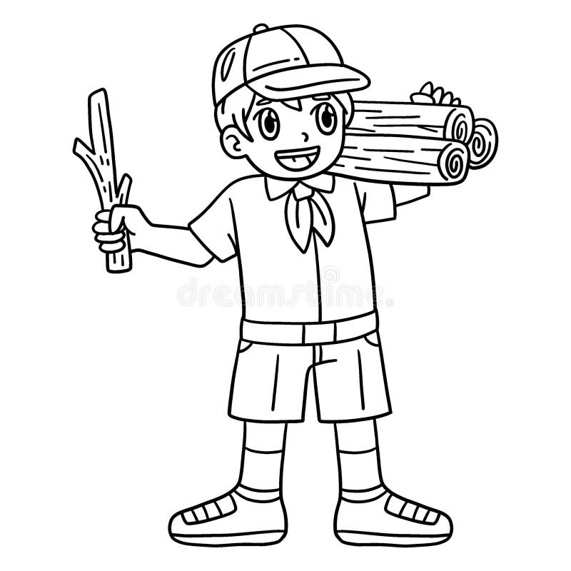 Coloring scout stock illustrations â coloring scout stock illustrations vectors clipart