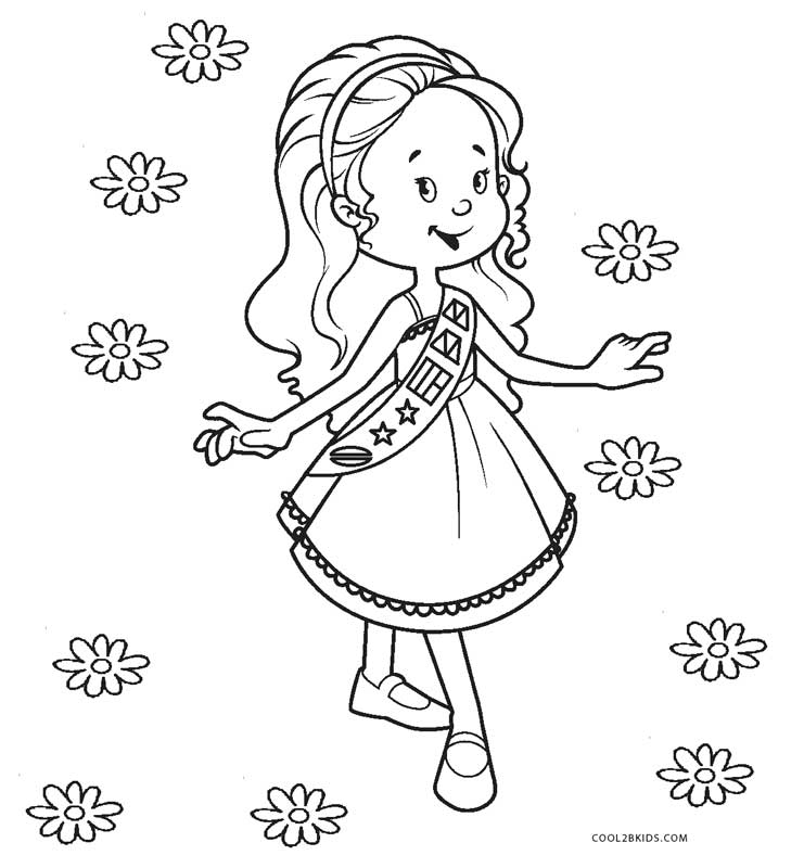 Free printable girl scout coloring pages for kids