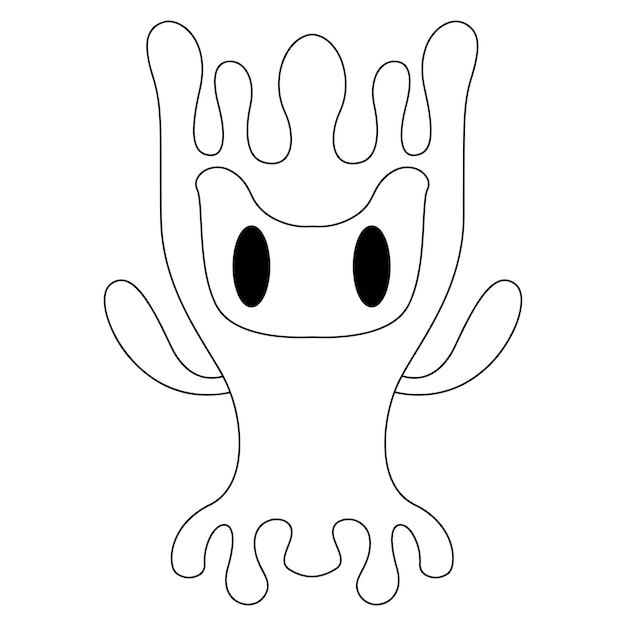 Premium vector monster coloring pages for kids