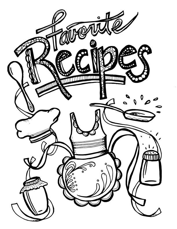 The recipe binder that you can color in scrapbook recipe book recipe book covers recipe book design