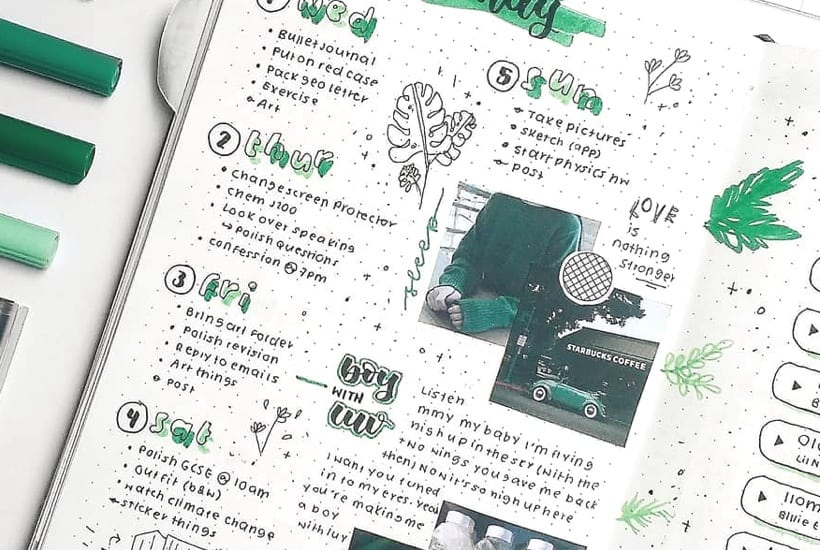 Best scrapbook bullet journal spreads for