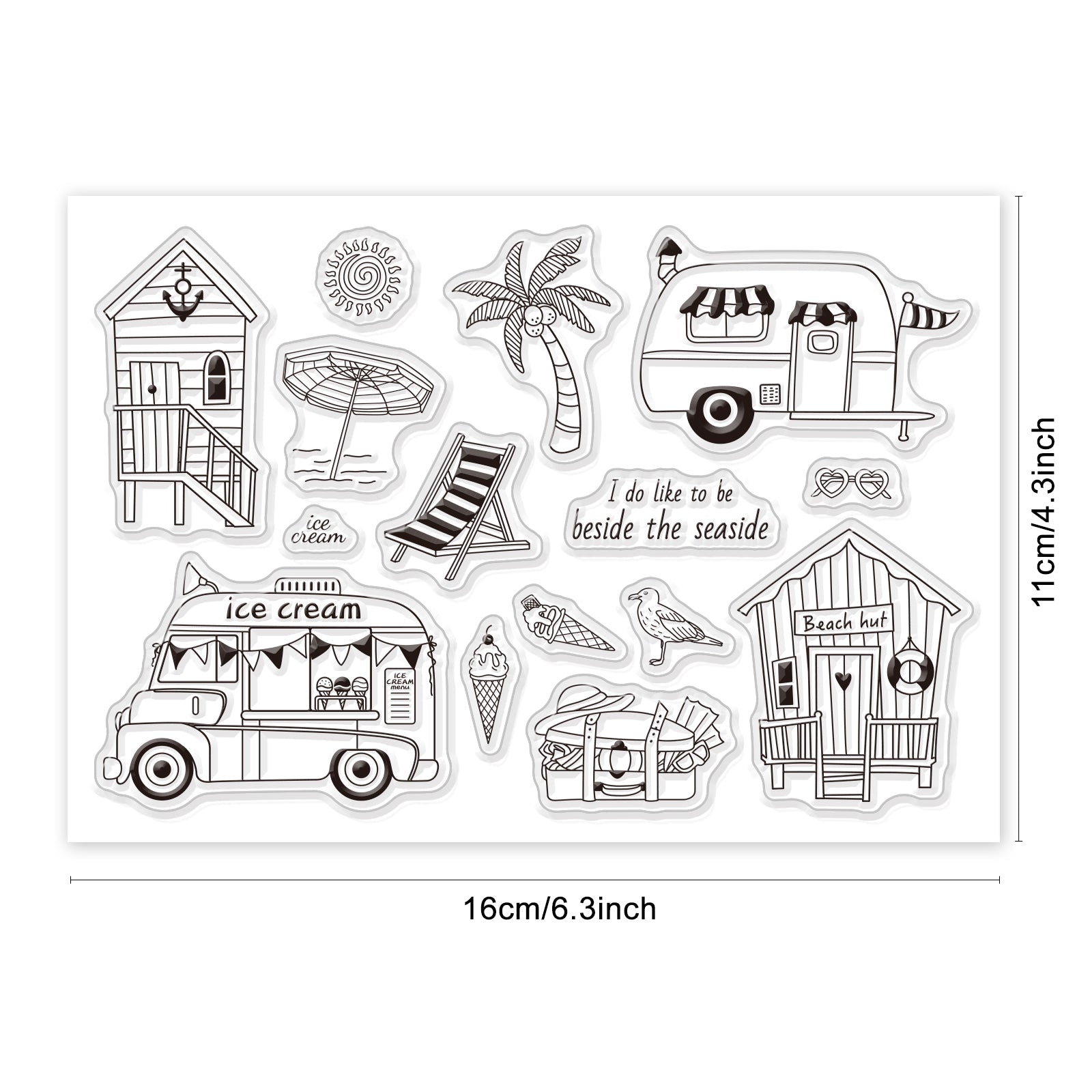 Ice cream beach summer ice cream truck holiday house umb â