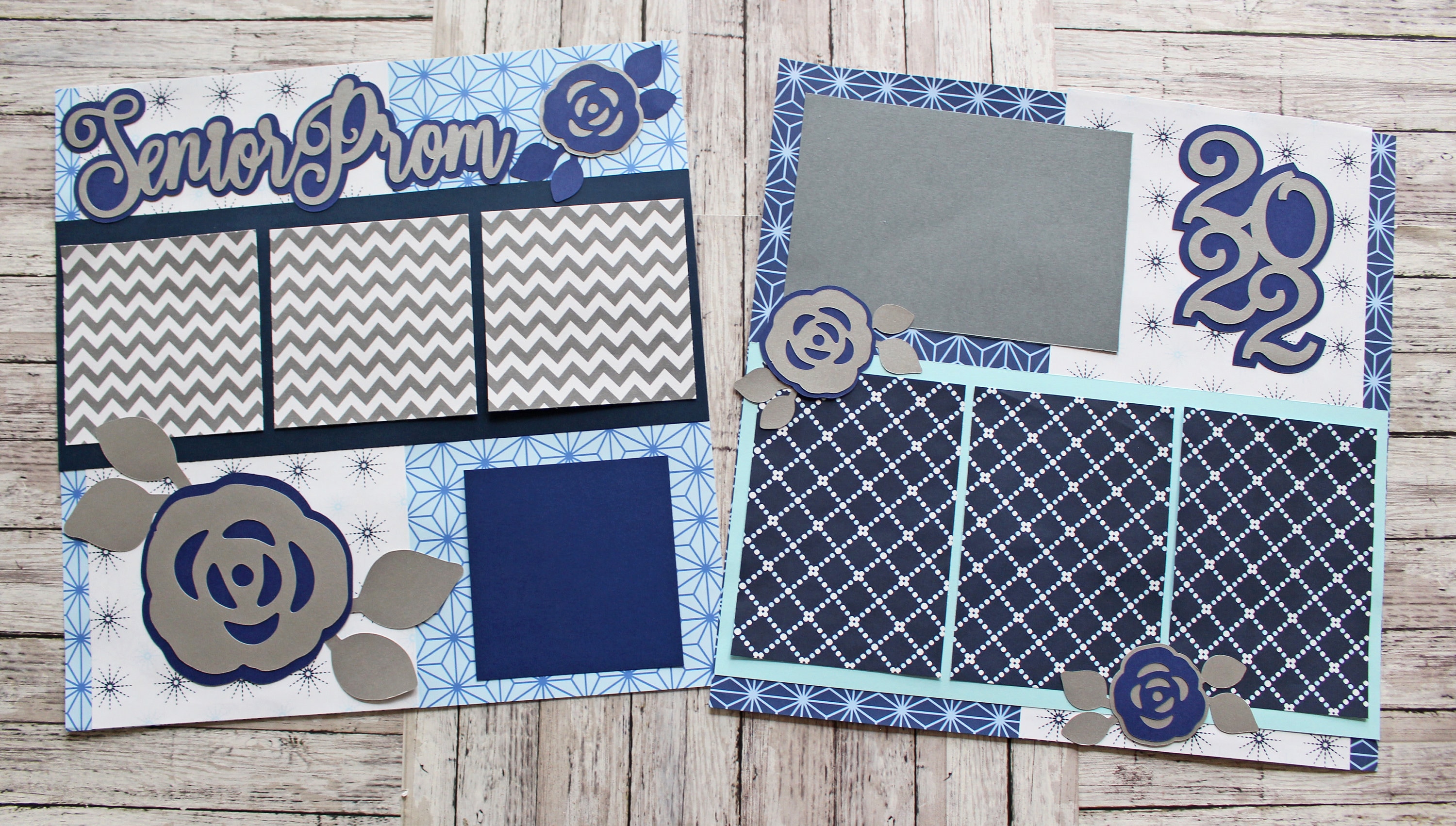 Any color senior prom junior prom scrapbook pages custom scrap book high school memories elegant rose formal dance premade prom page