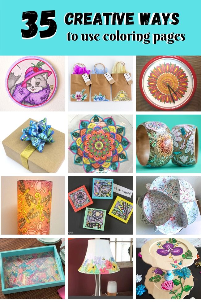 What to do do with coloring pages we have beautiful ideas