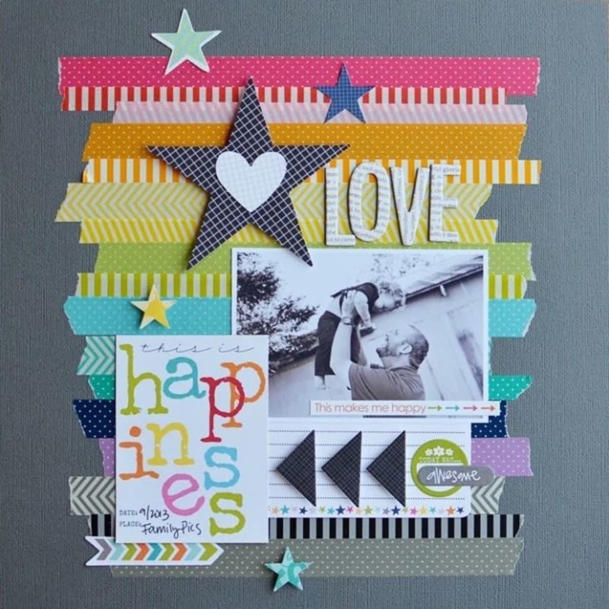 Washi tape use on scrapbook pages