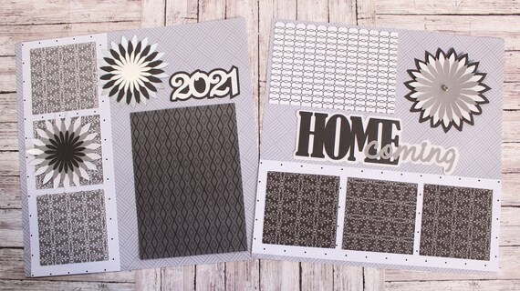 Any color custom homeing scrapbook pages memory scrap book high school memories elegant floral design premade home ing page set