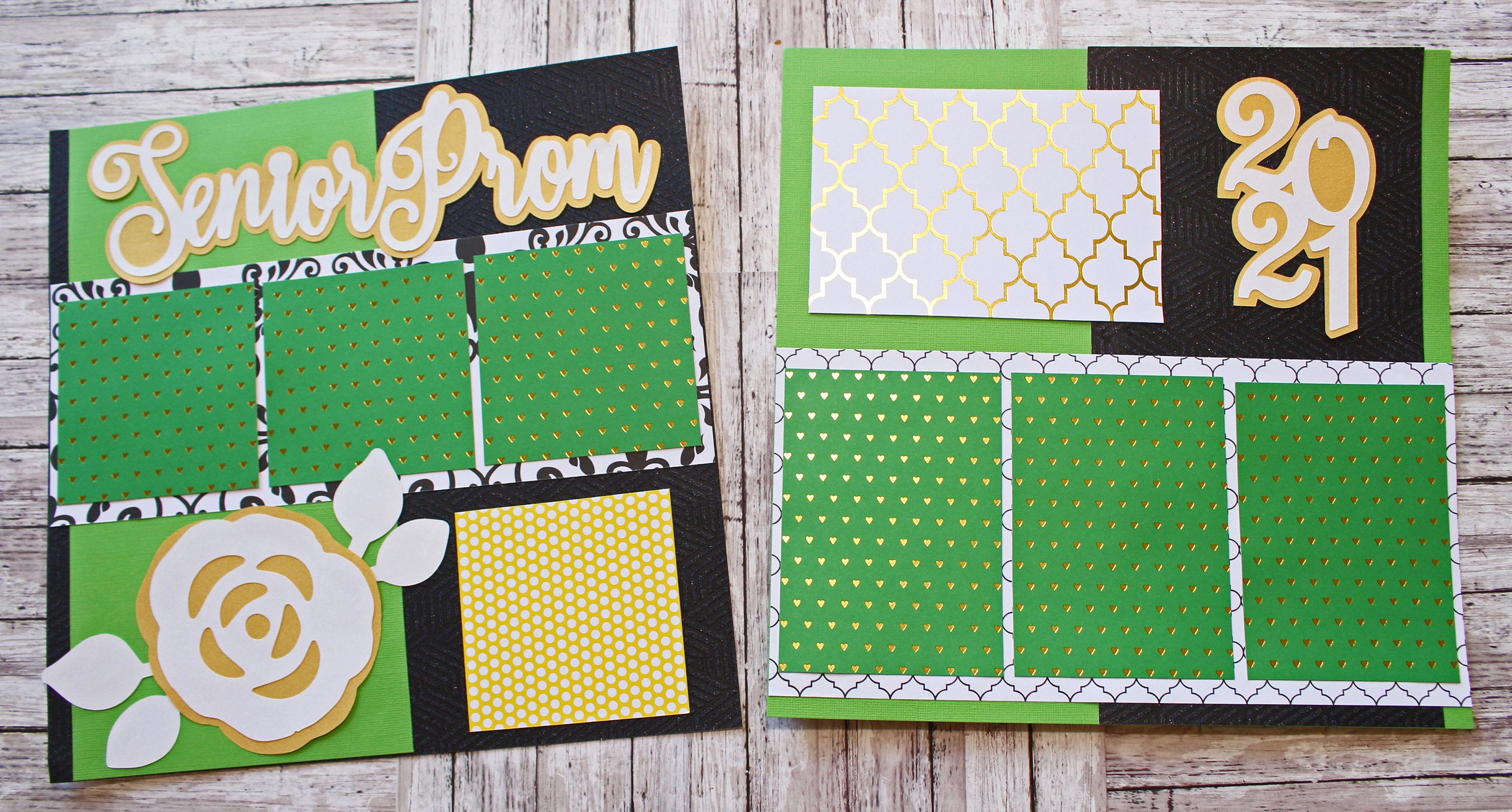 Any color senior prom junior prom scrapbook pages custom scrap book high school memories elegant rose formal dance premade prom page