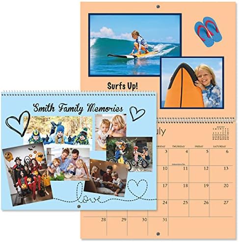 Blank color pages scrapbook wall calendar