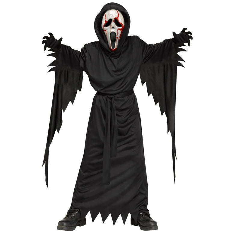 Scream boys bleeding ghost face scary halloween costume fun world size l
