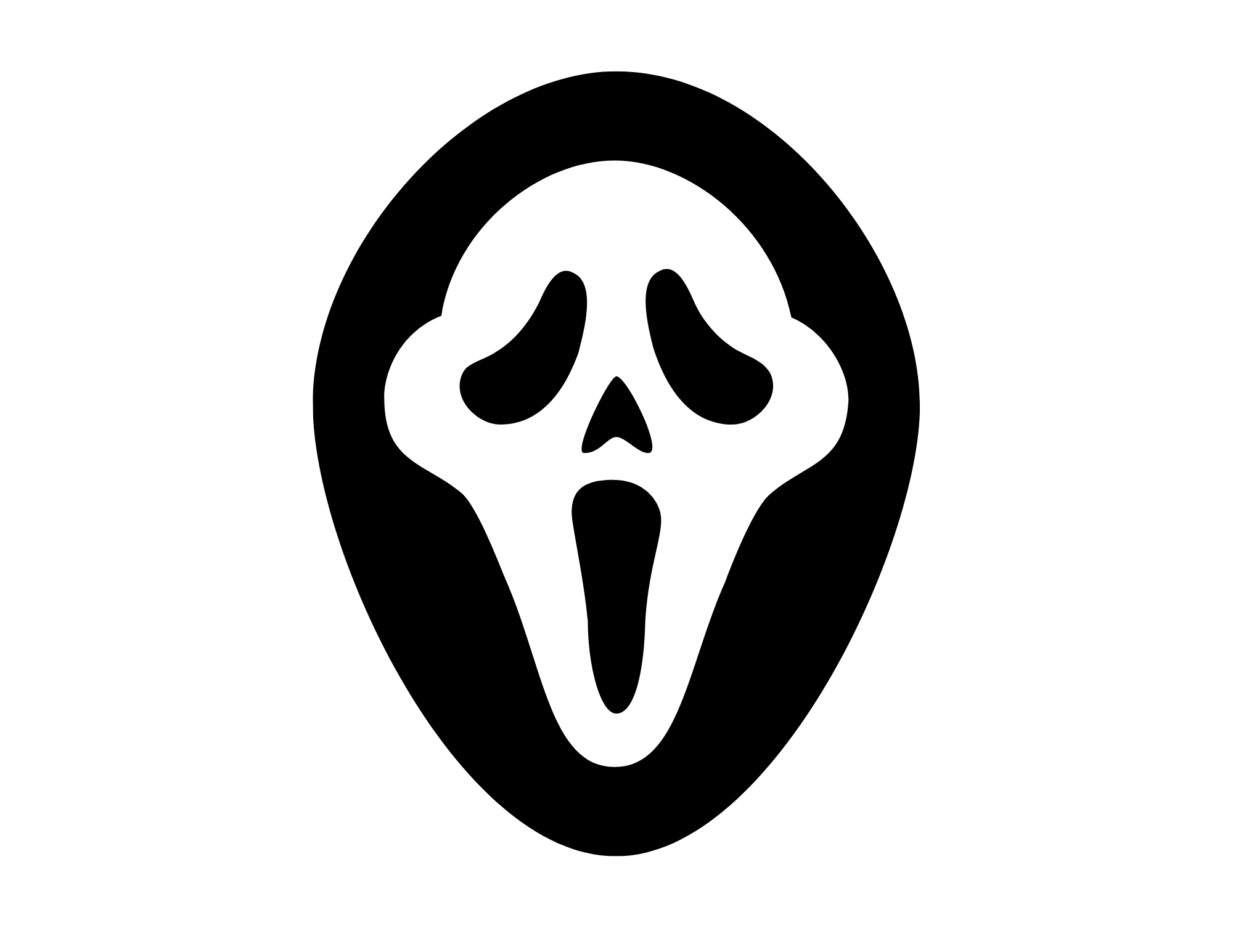 Scream pumpkin carving stencil free printable