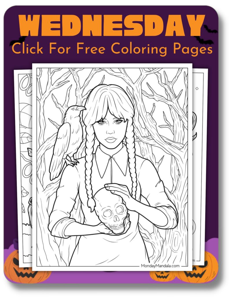Halloween coloring pages free pdf printables