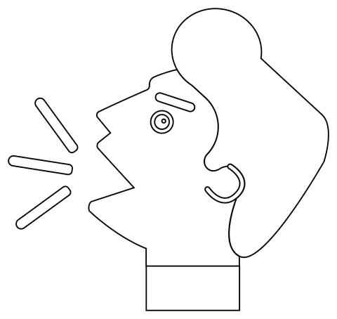 Yelling coloring page free printable coloring pages