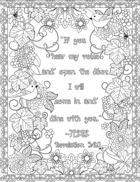 Bible verse adult coloring page stock vector by imageplus