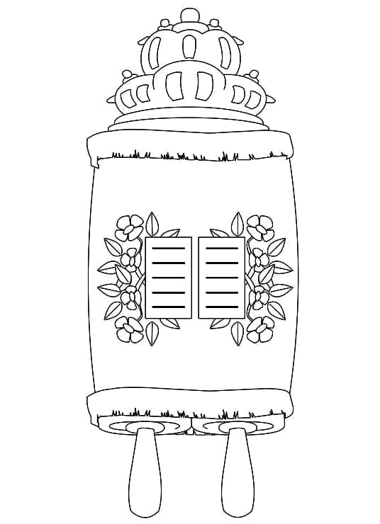 The torah scroll coloring page
