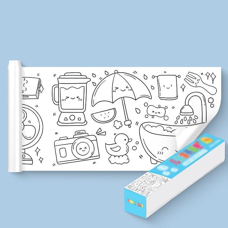 Graffiti scroll coloring paper
