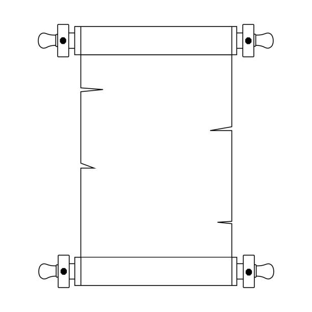 Scroll coloring page stock illustration
