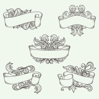 Vintage scroll frames images