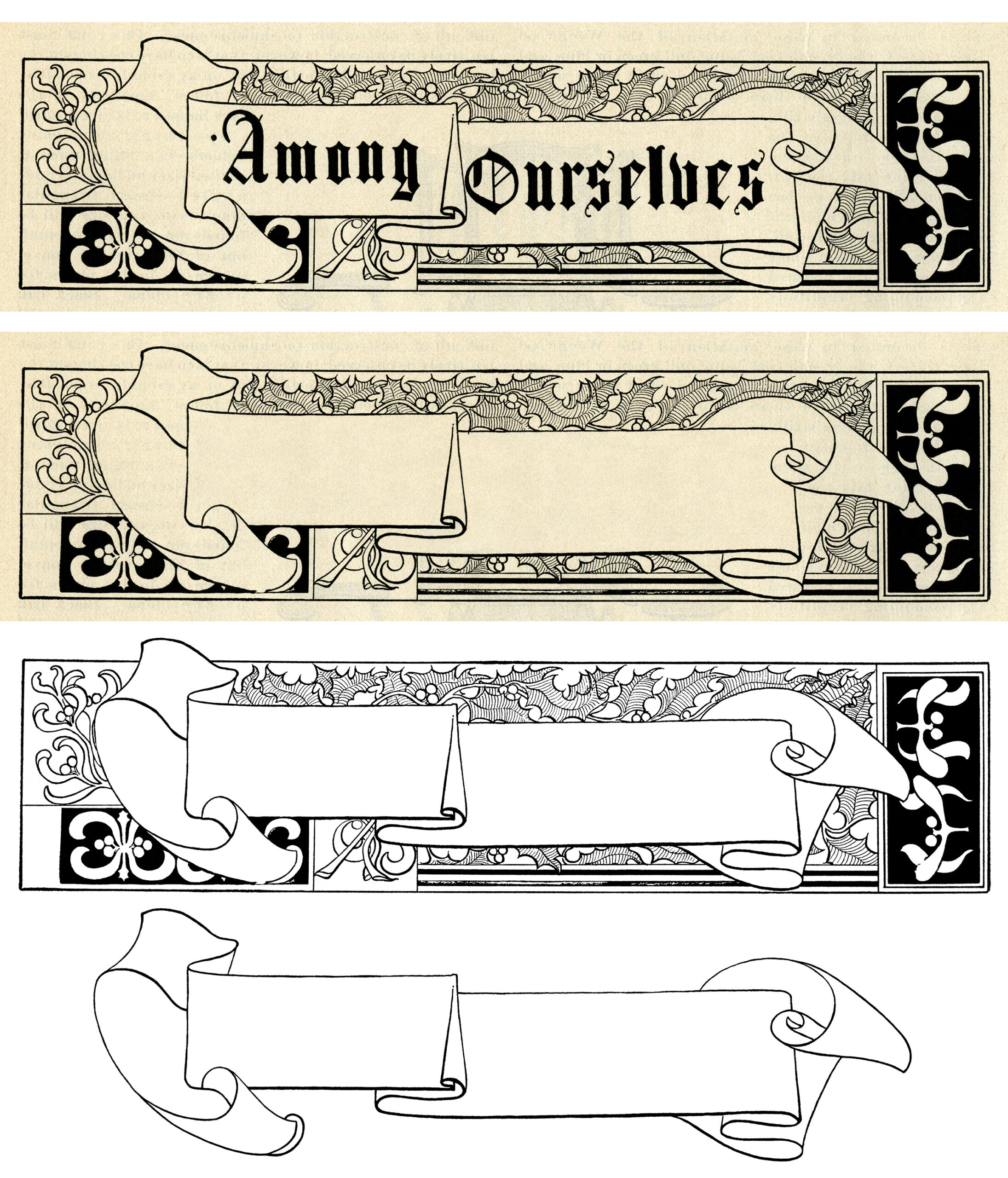 Christmas frame free vintage clip art