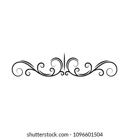 Flourish page divider decorative scroll page stock vector royalty free