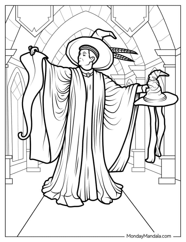 Harry potter coloring pages free pdf printables