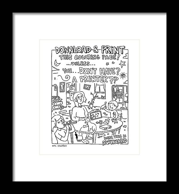 The coloring page framed print by will santino