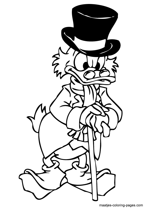 Scrooge mcduck coloring page