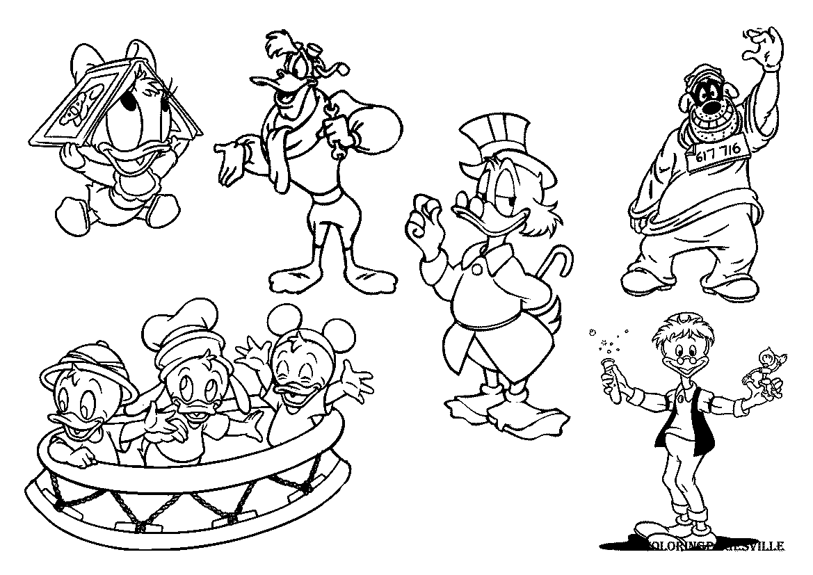 Ducktales coloring pages