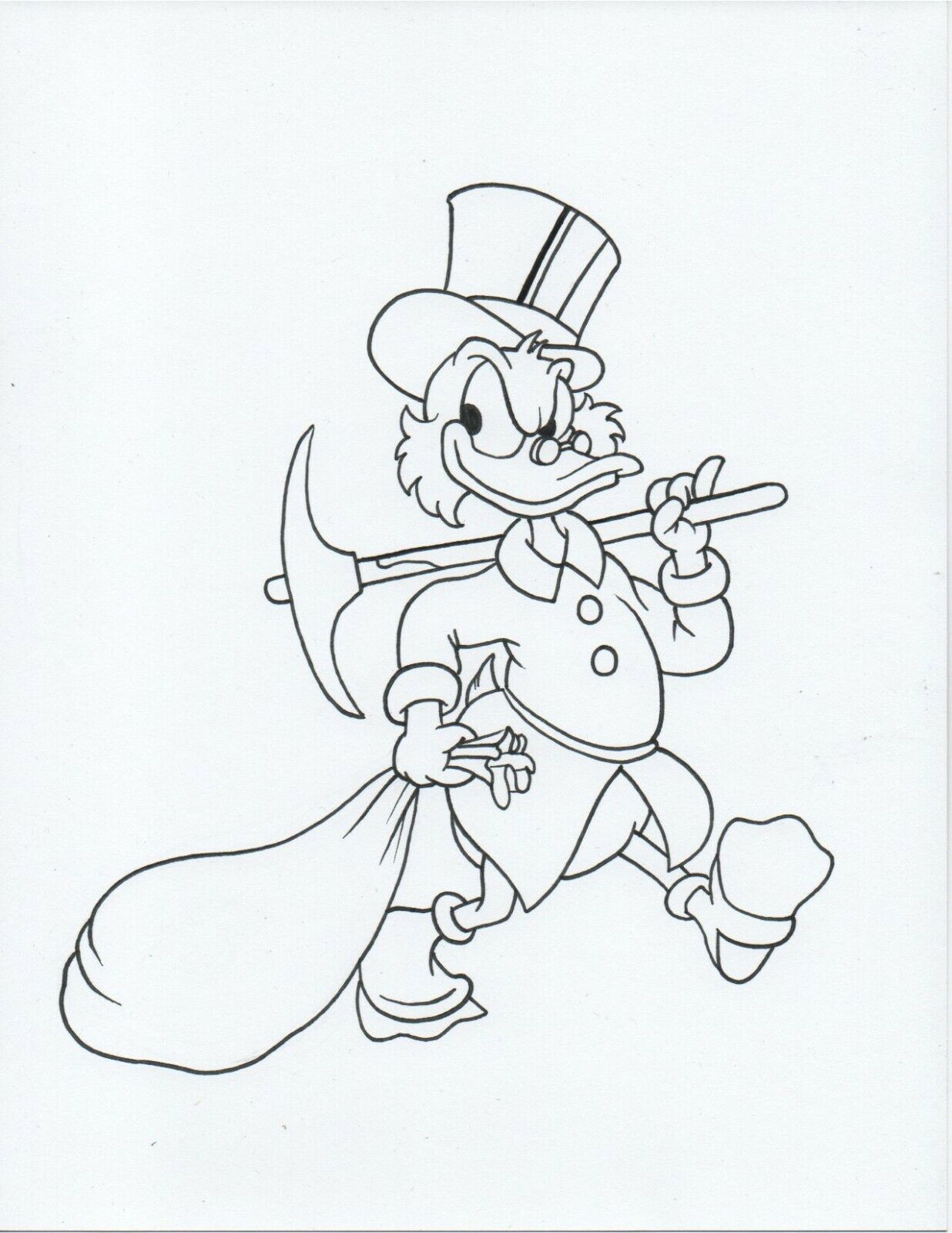 Scrooge mcduck bloodpick original color art x sketch comic drawing parrish