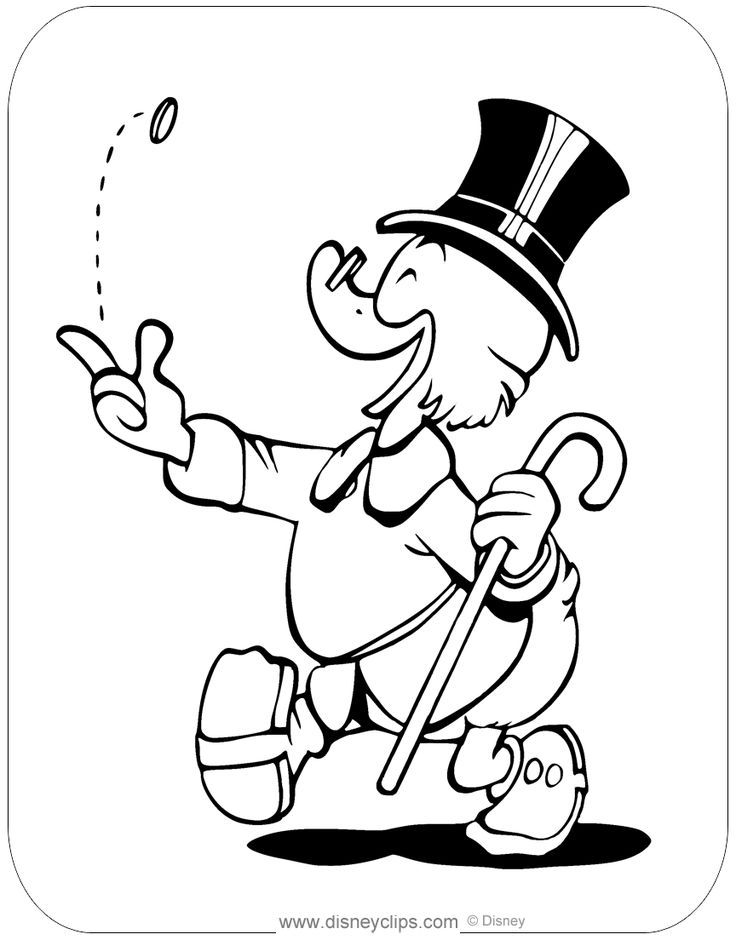 Scrooge mcduck disney coloring sheets scrooge mcduck coloring pages