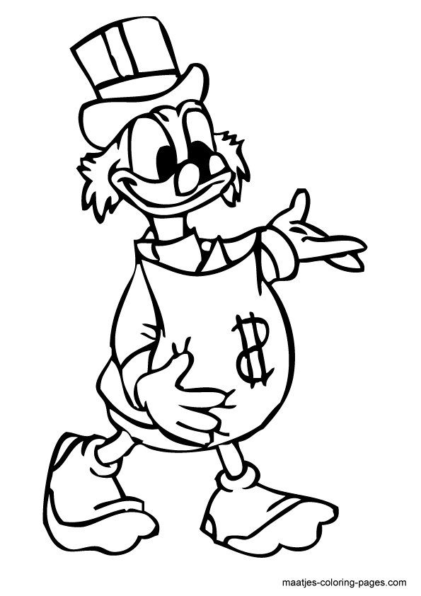 Scrooge mcduck coloring page