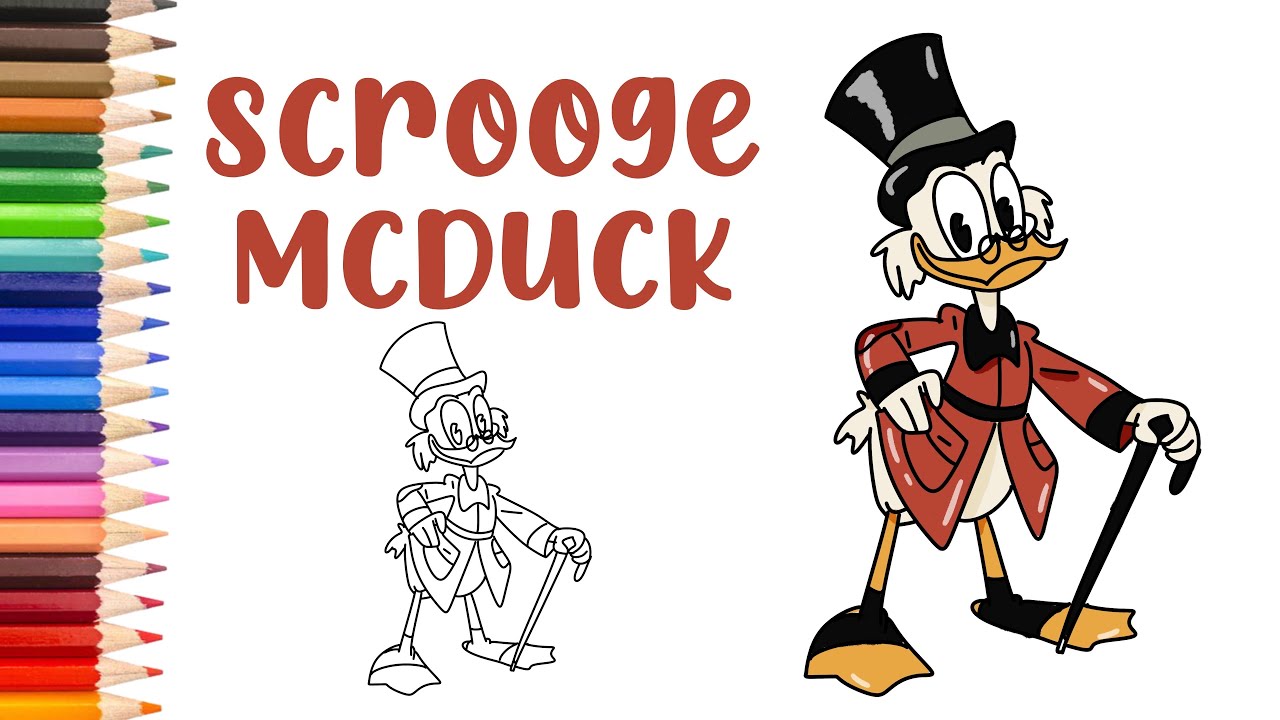 How to draw scrooge mcduck ducktales easy step by step drawing tutorial