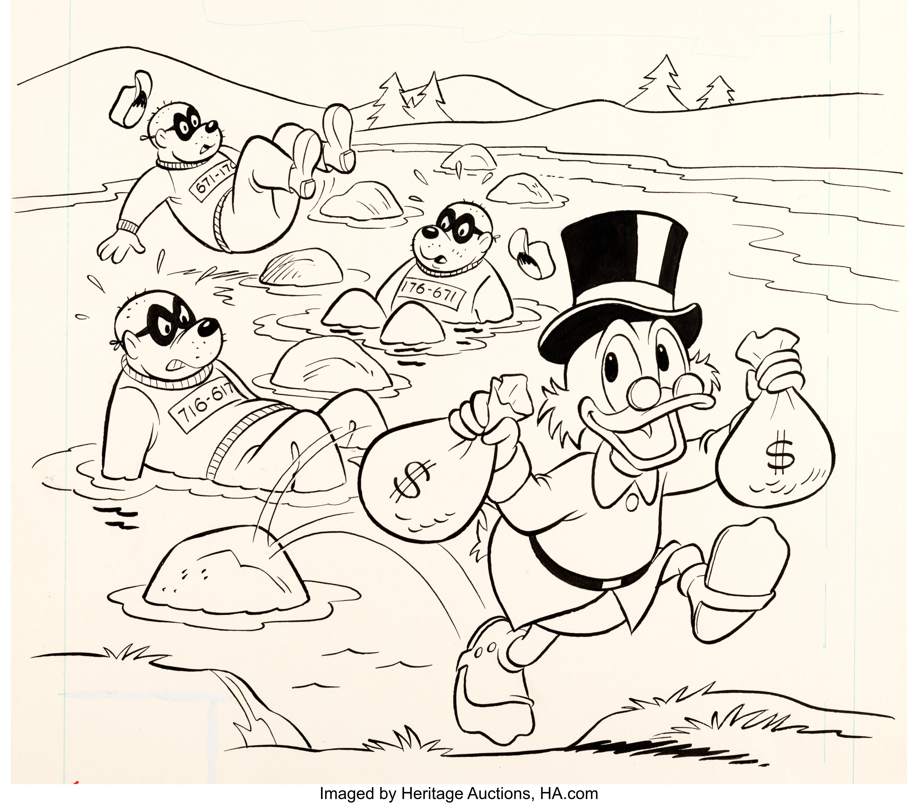 Pete alvarado and bill wright uncle scrooge ic book cover lot heritage auctions
