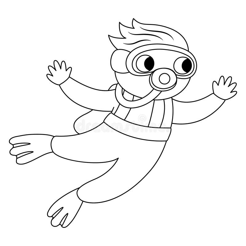 Scuba diver coloring stock illustrations â scuba diver coloring stock illustrations vectors clipart
