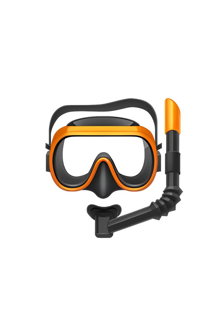 Explore the underwater world with this diving mask emoji