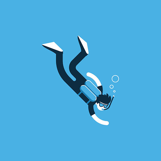 Deep sea diving stock illustrations royalty