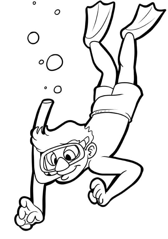 Scuba diving coloring pages printable for free download