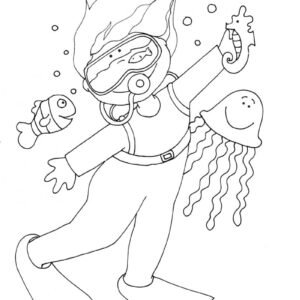 Scuba diving coloring pages printable for free download