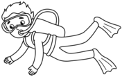 Scuba diving coloring pages free coloring pages