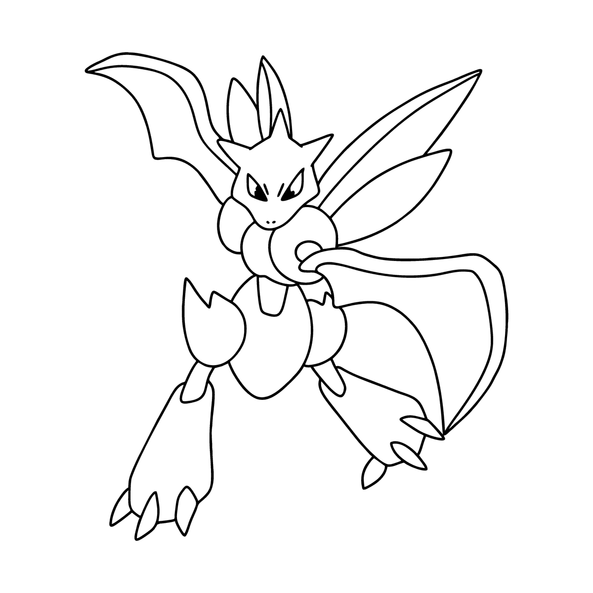 Coloring page pokemon go scyther â online and print for free