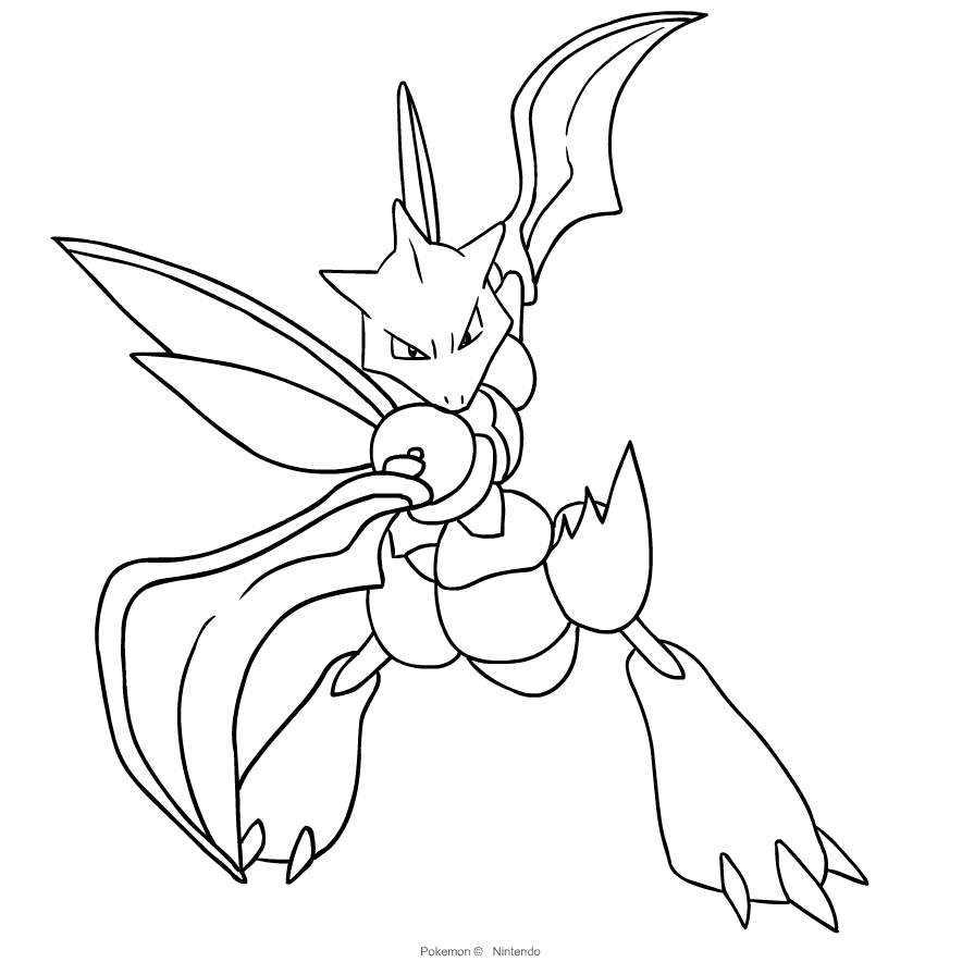 Scyther from pokemon coloring page