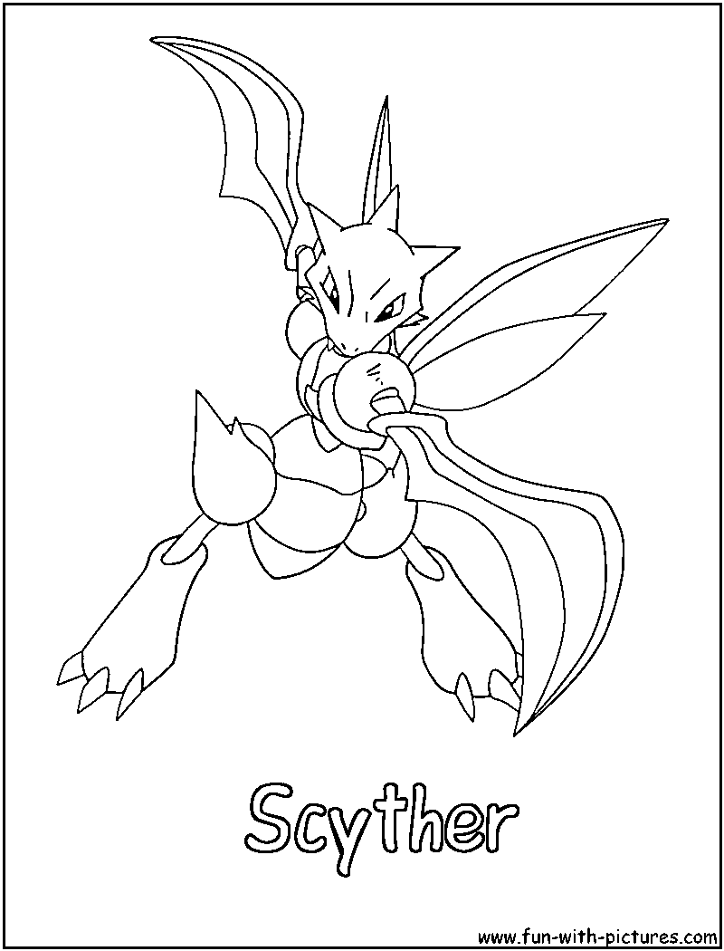 Scyther coloring pages pokemon coloring pages pokemon coloring detailed coloring pages