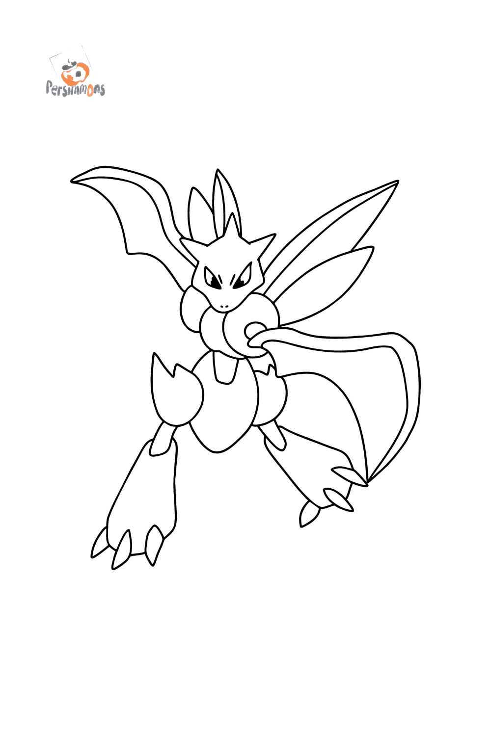 Coloring page pokemon go scyther â online and print for free