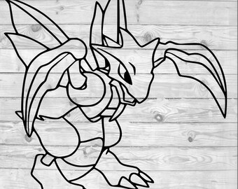 Scyther svg instant download svg png dxf cricut cameo silhouette vinyl design heat press file pokemon