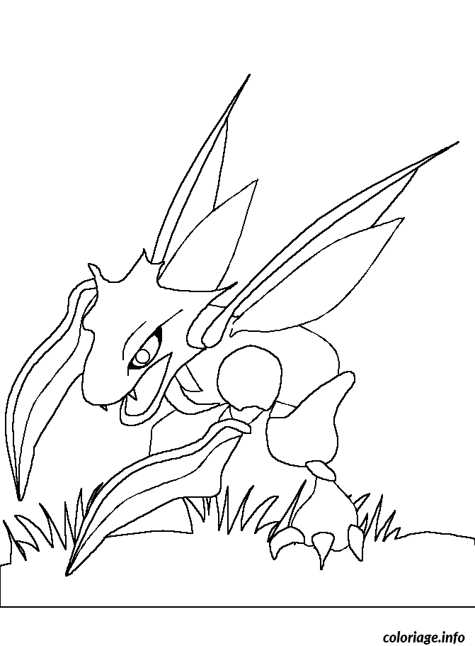 Pokemon scyther dessin pokemon ã imprimer