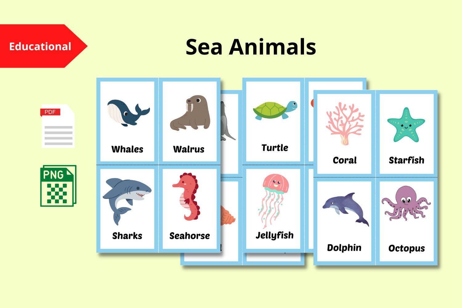 Sea animals flashcards pdf