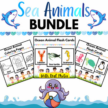 Ocean animals flash cards tpt
