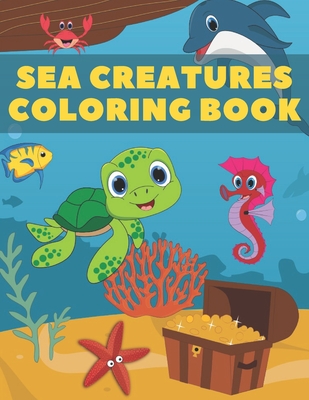 Sea creatures coloring book amazing sea animals underwater marine life