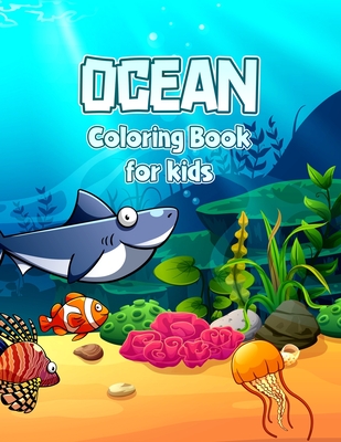 Ocean coloring book for kids kid coloring pages with sea creatures ocean animal for preschoolers and kindergarten paperback the learned owl book shop
